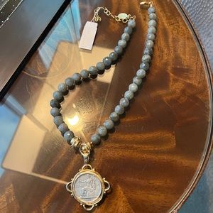 Susan Shaw NWT Italian Coin Labradorite necklace